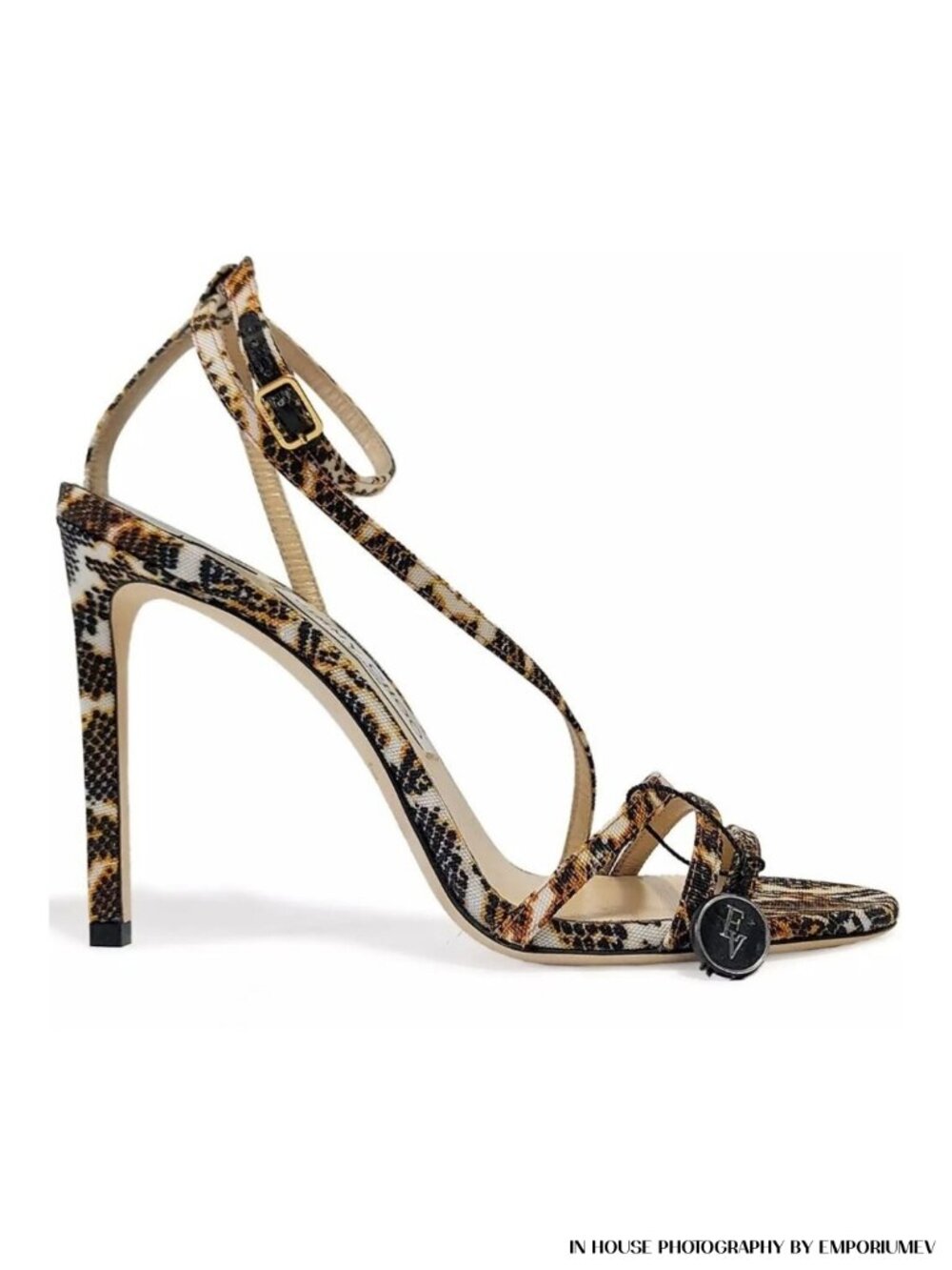 Jimmy Choo Tesca Snakeskin Print Women Size 38 EUR 8 US High Heels 0244